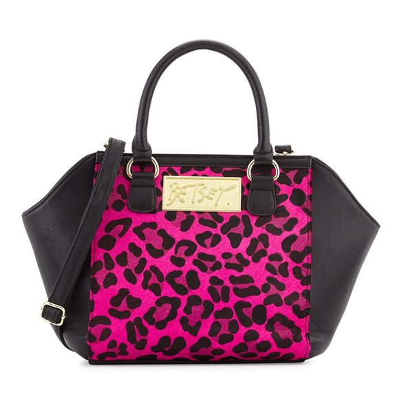 Betsey Johnson Handbags - NWT Betsey Johnson Fur-Real Pink Satchel Handbag